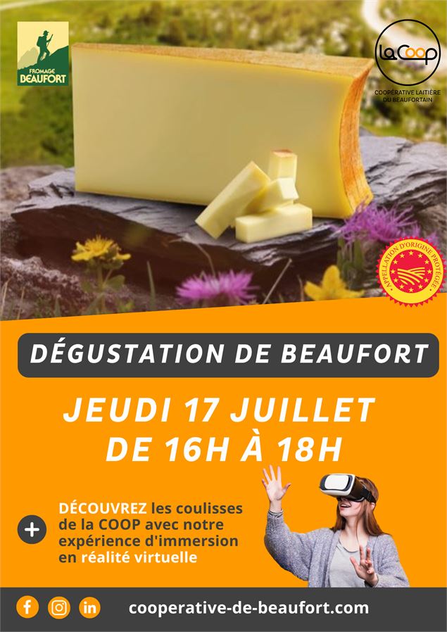 Dégustation de Beaufort de la Coopérative - Coopérative Laitière du Beaufortain