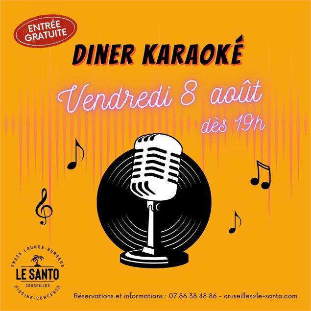 Dîner Karaoké - LE SANTO - Cruseilles