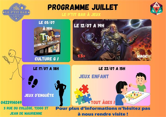 Programme juillet - Escapade
