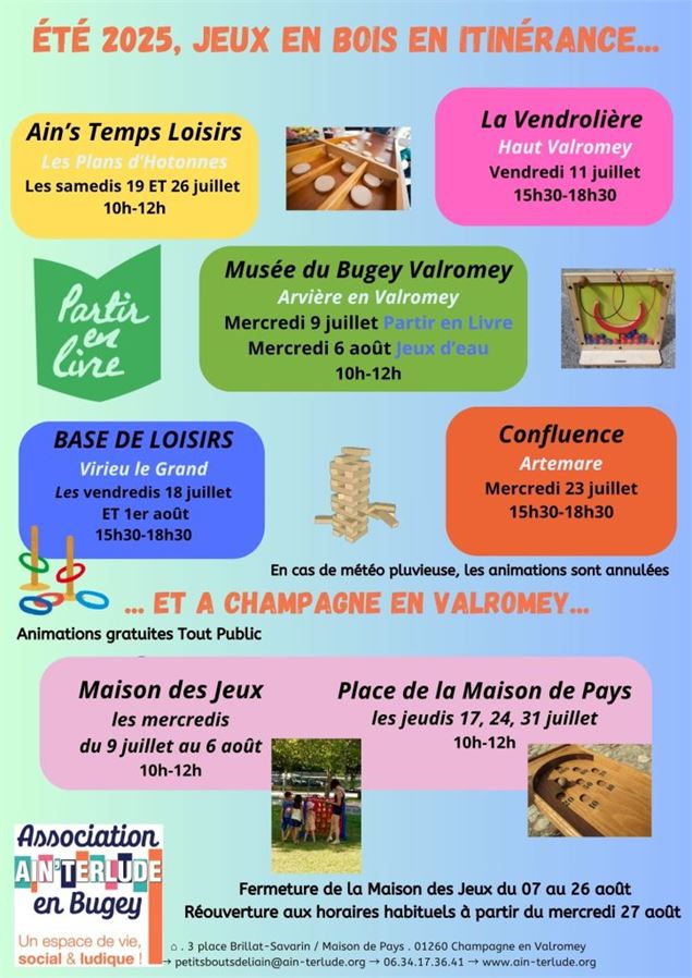 Les matinées jeux avec Ain'terlude à la Maison des Jeux_Champagne-en-Valromey - Pixabay