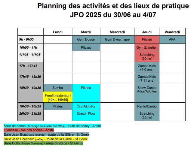 Planning cours découverte - Image de Gabin Vallet de Pixabay