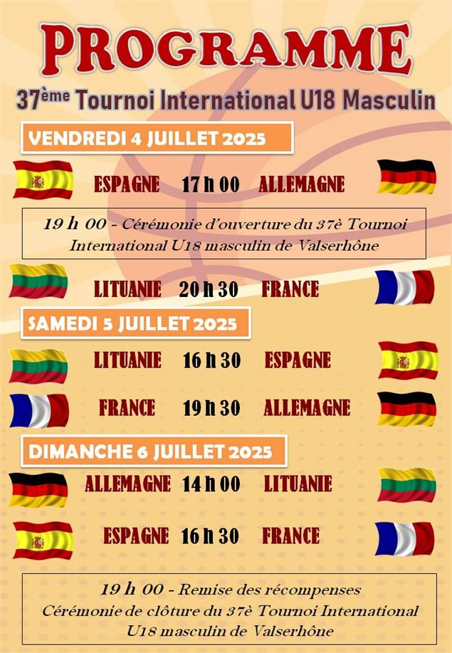 37ème TOURNOI INTERNATIONAL - U18M - BASKETBALL