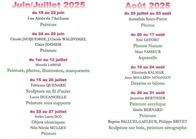 Expositions au caveau des Augustins_Saint-Pierre-d'Albigny