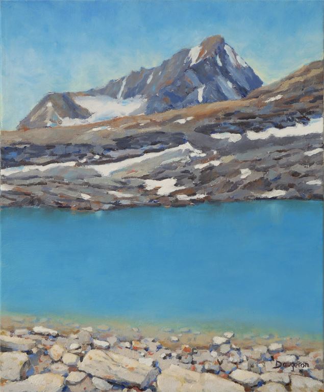 Aquarelle - Lac de montagne - Jacques Daugeron
