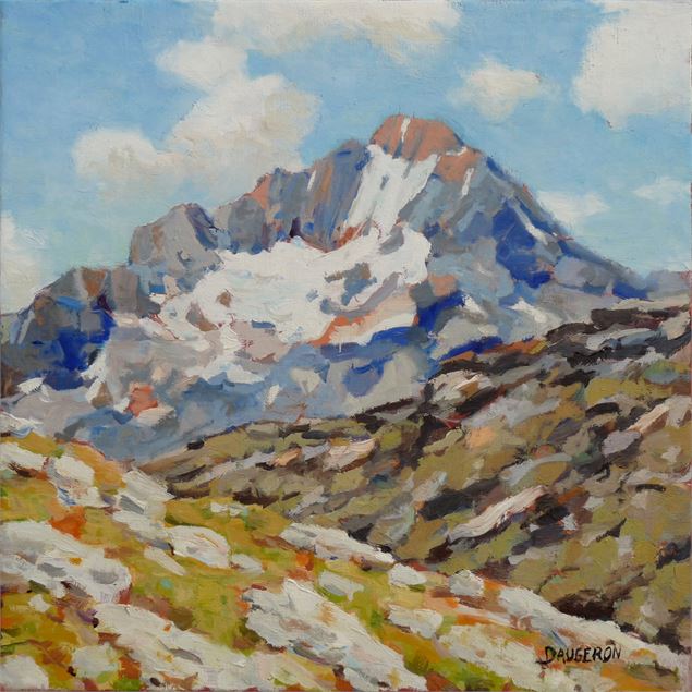 Huile sur toile - la Dent Parrachée - Jacques Daugeron