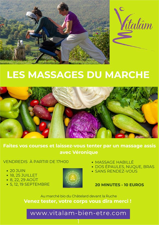 Affiche les massages du marché - Pierre Borasci