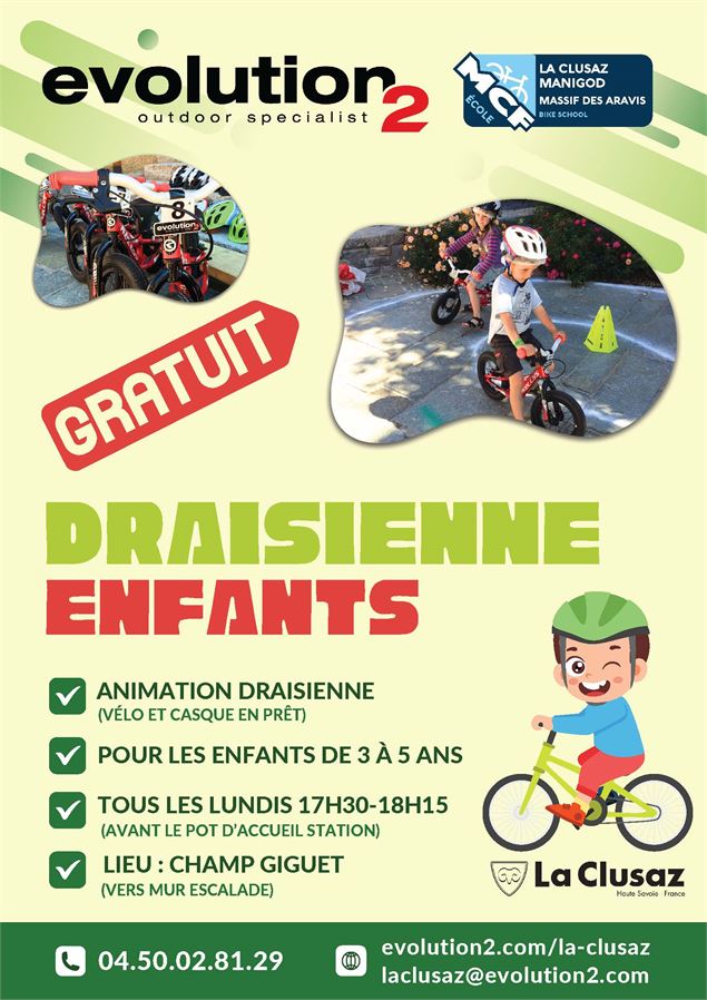 Animation draisienne_La Clusaz