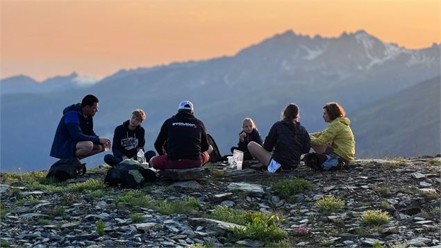 COUCHER DE SOLEIL avec EVOLUTION 2_La Rosière - Montvalezan