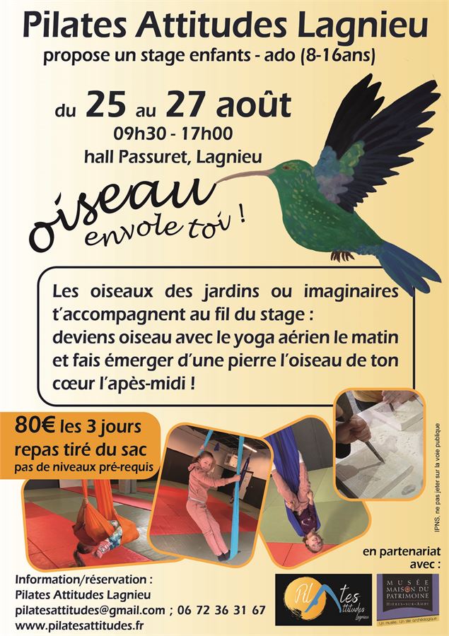 Stage d'été yoga et sculpture sur pierre : Oiseau, envole toi - unsplash
