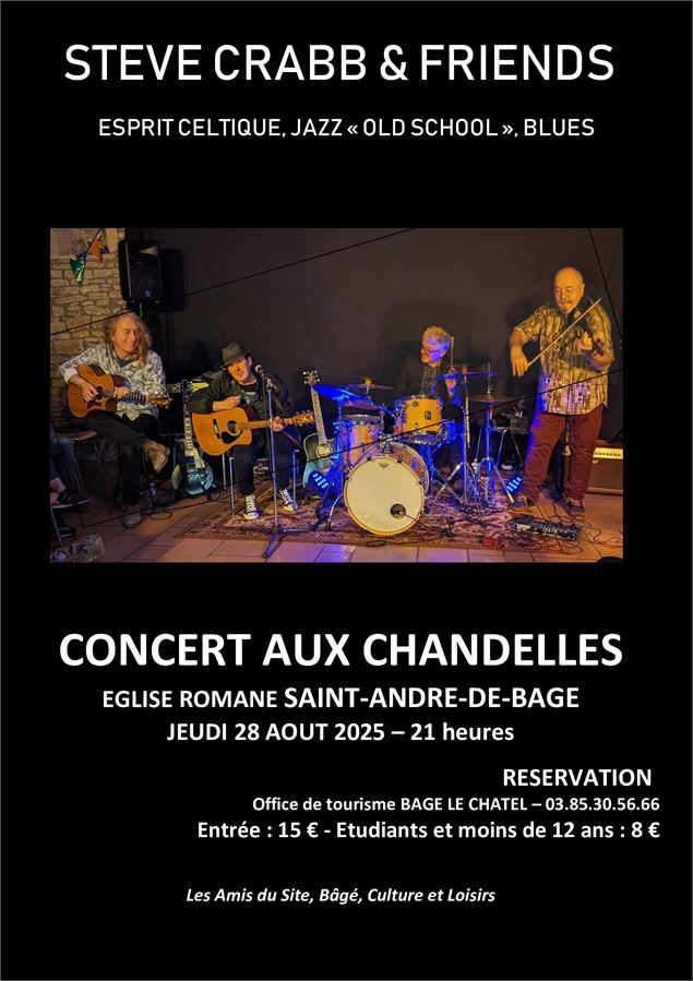 Concert aux chandelles_Saint-André-de-Bâgé - Amis du Site, Bâgé Culture et Loisirs