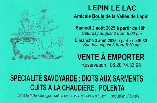 Vente de diots et polenta à Lépin-le-Lac