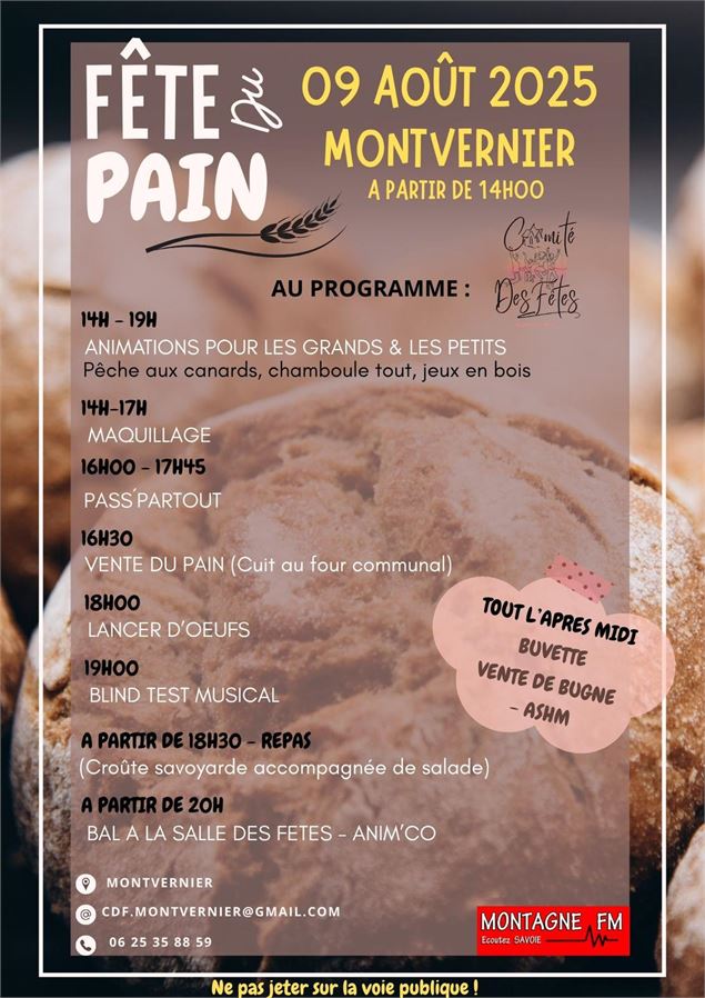 Affiche Fête du pain 2025 - OTI MCM