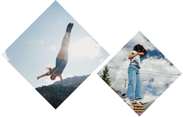 Photo portrait - initiation trampoline - Val d'Isère Tourisme
