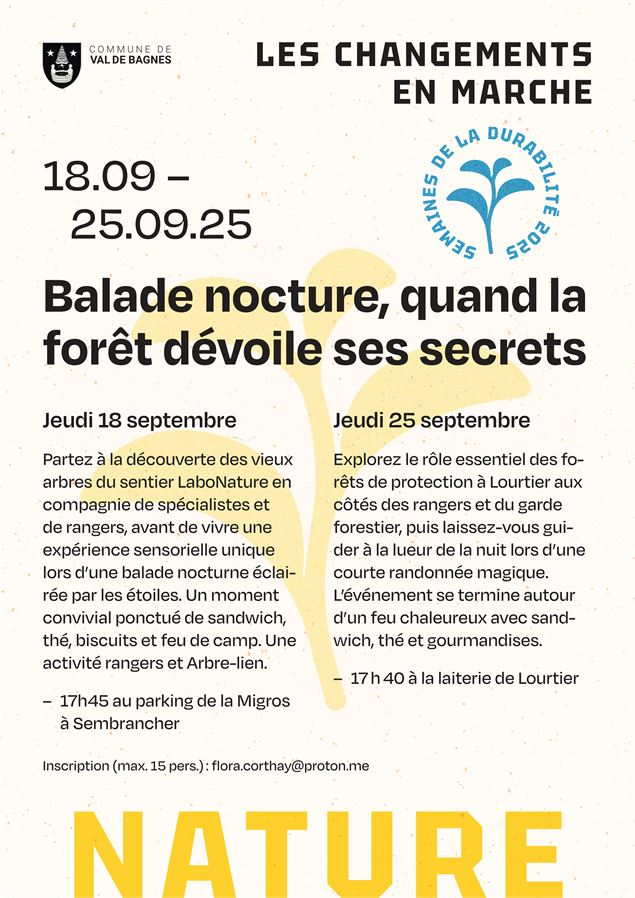 Balade nocture, quand la forêt dévoile ses secrets_Val de Bagnes