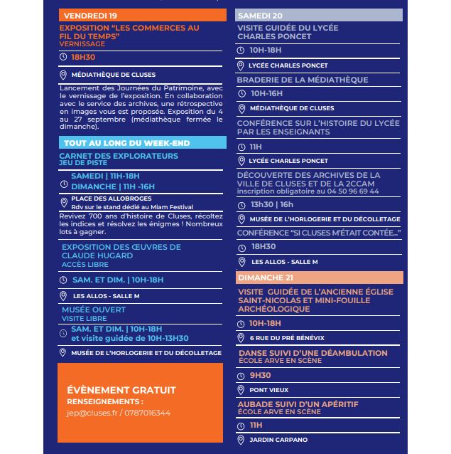 Journées européennes du Patrimoine à Cluses_Cluses