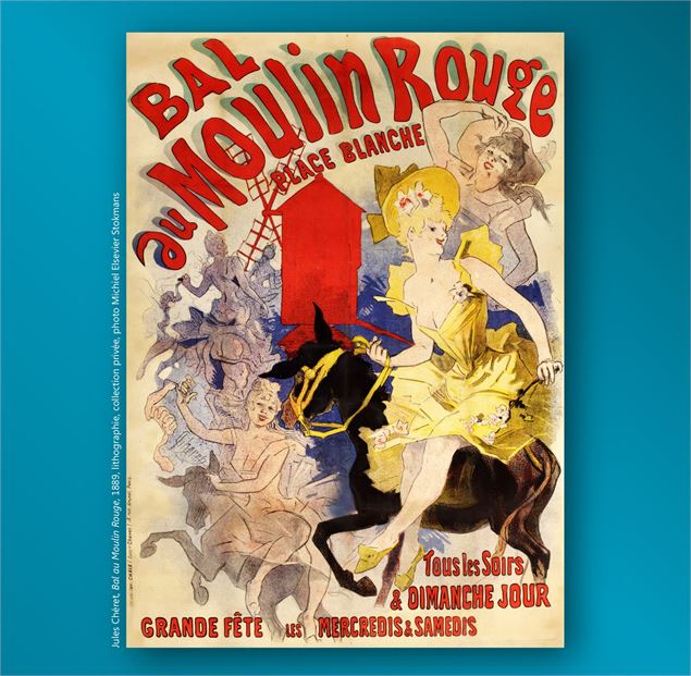Jules Chéret, Bal au Moulin Rouge, 1889 lithographie - coll. privée, photo Michiel Elsevier Stokmans