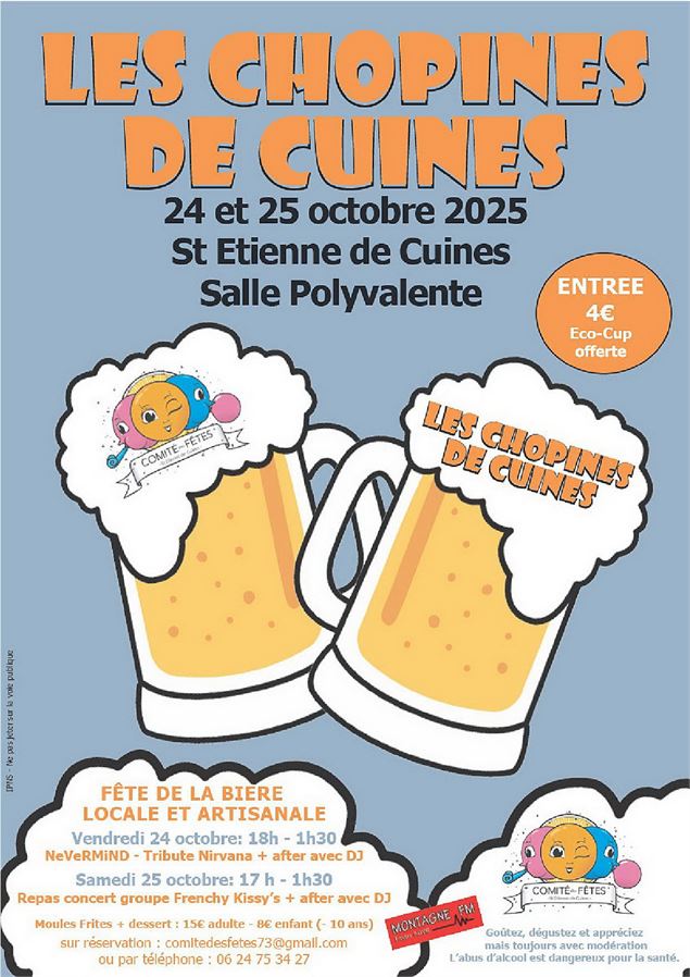 Fête de la Bière et soirée dansante avec repas_Saint-Etienne-de-Cuines - CDF St Etienne de Cuines