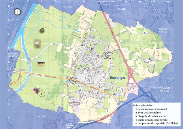 Délimitation plan - Office de Tourisme Pays de Bâgé et de Pont-de-Vaux