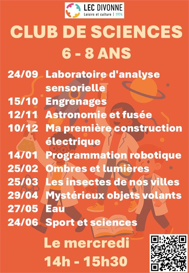 Club de science pour enfants (6-8 ans) - Association Loisirs et Culture