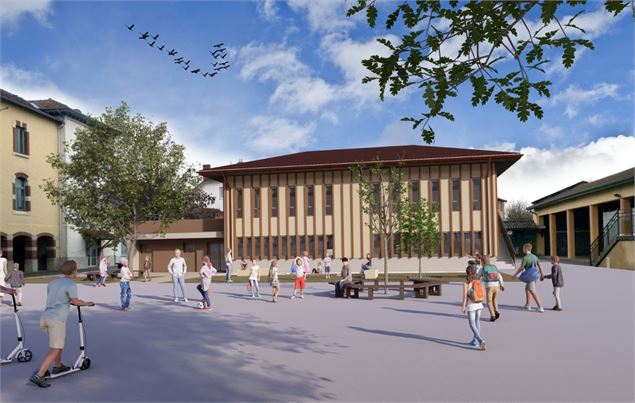 Extension du groupe scolaire communal de Villars les Dombes - Ministère de la Culture