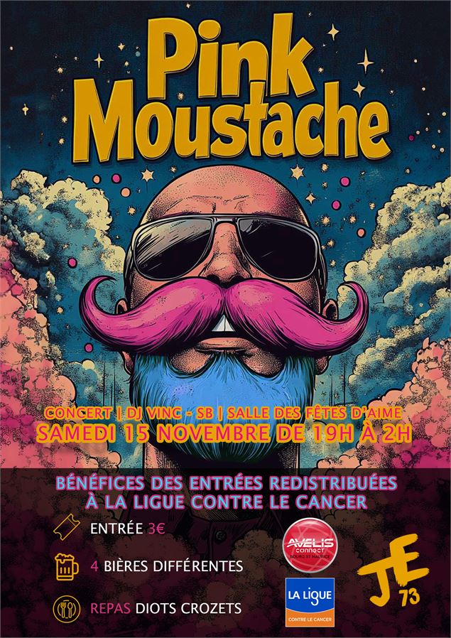 Pink Moustache Party - By JE73_Aime-la-Plagne - JE73