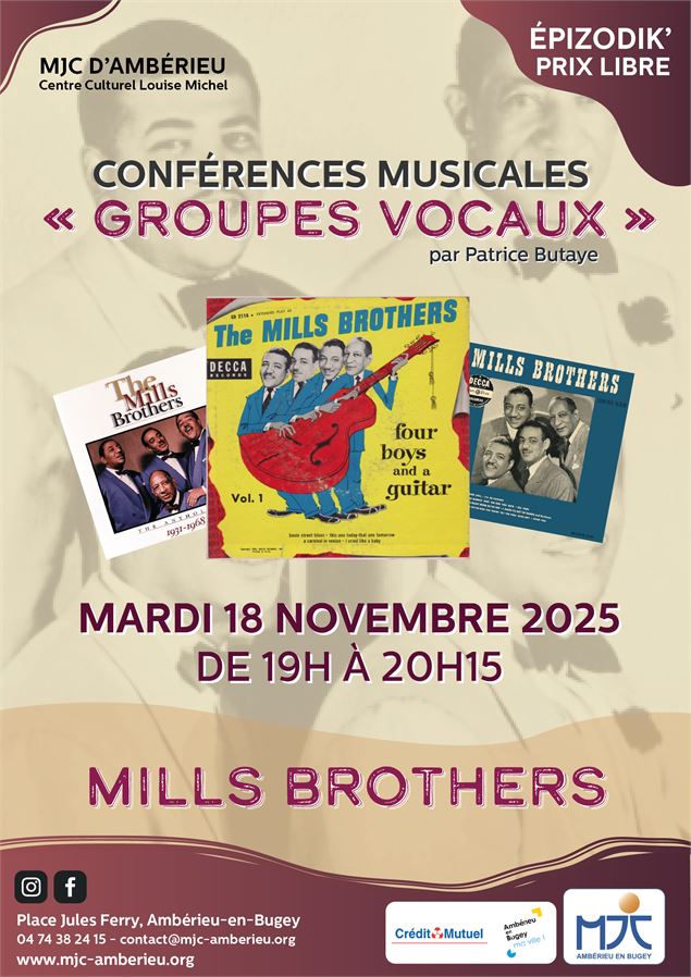 Conférence musicale « Mills Brothers » - Mills Brothers