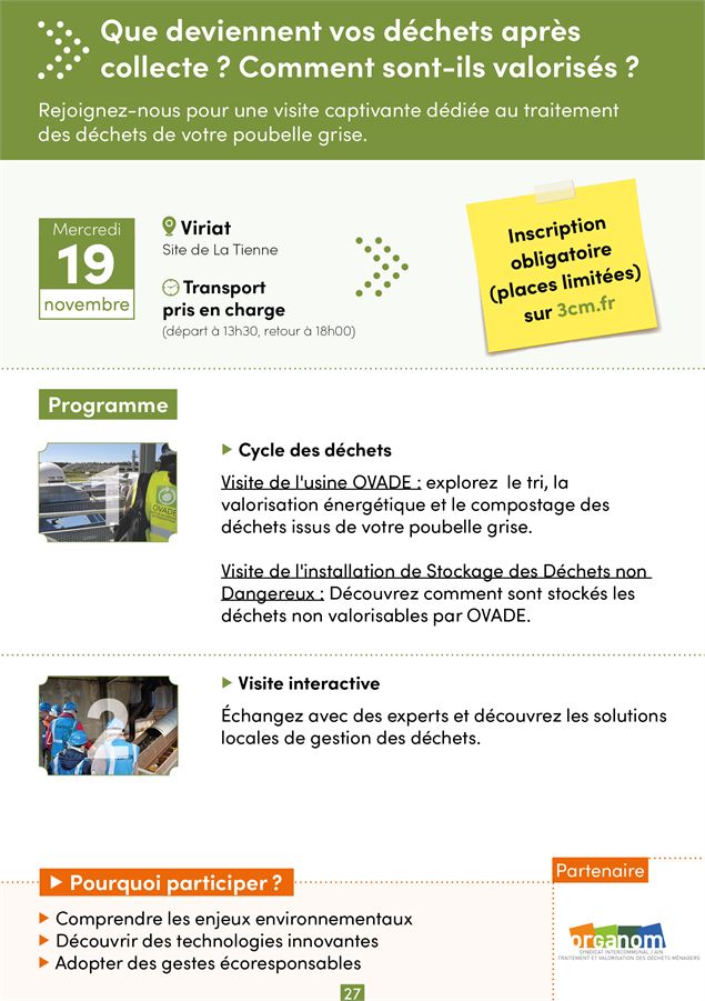 Visite d'un site de traitement des déchets - 3CM