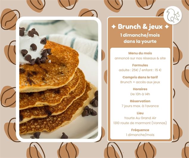 Infos pratiques brunch ludique - Au Grand Air - ®AuGrandAir