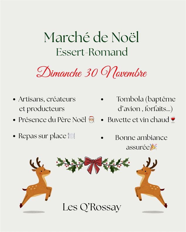 La magie de Noël s’invite à Essert-Romand ! Créateurs et artisans, bar, repas, tombola… tout pour pa