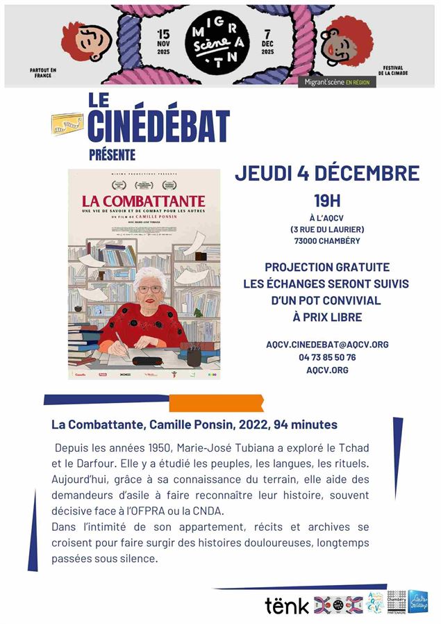 Migrant'scène à l'AQCV Projection de 