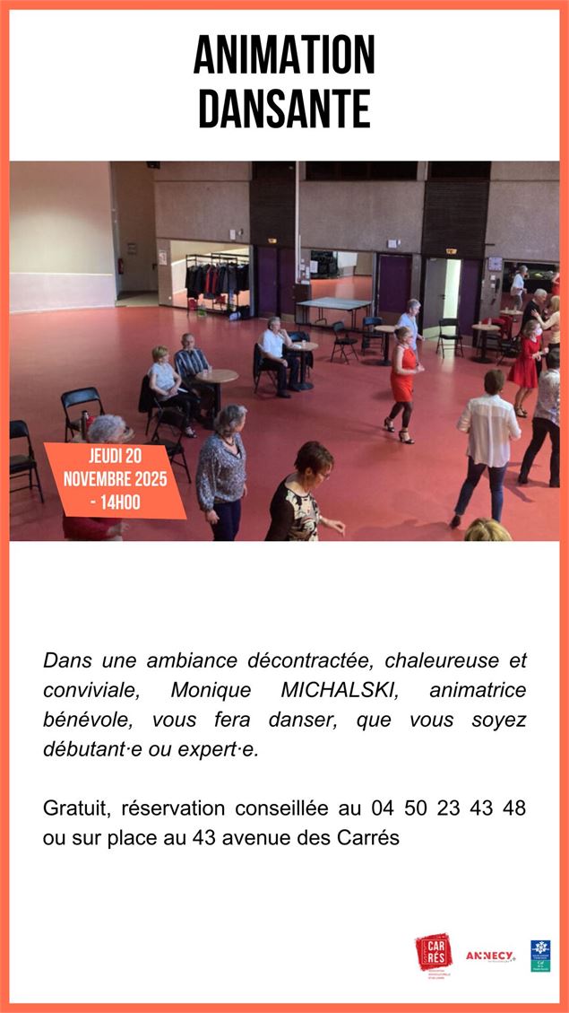 Animation dansante_Annecy_Novembre - Association Les Carrés