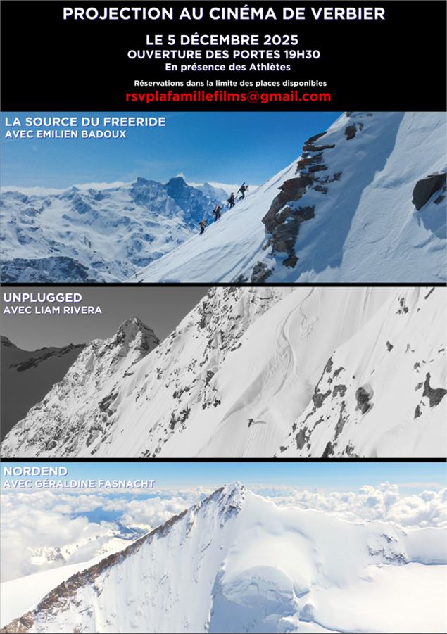 3 films de Freeride au cinéma de Verbier_Val de Bagnes - Thibaut Louvrier