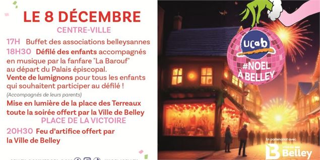 Illuminations du marché de Noël à Belley - UCAB