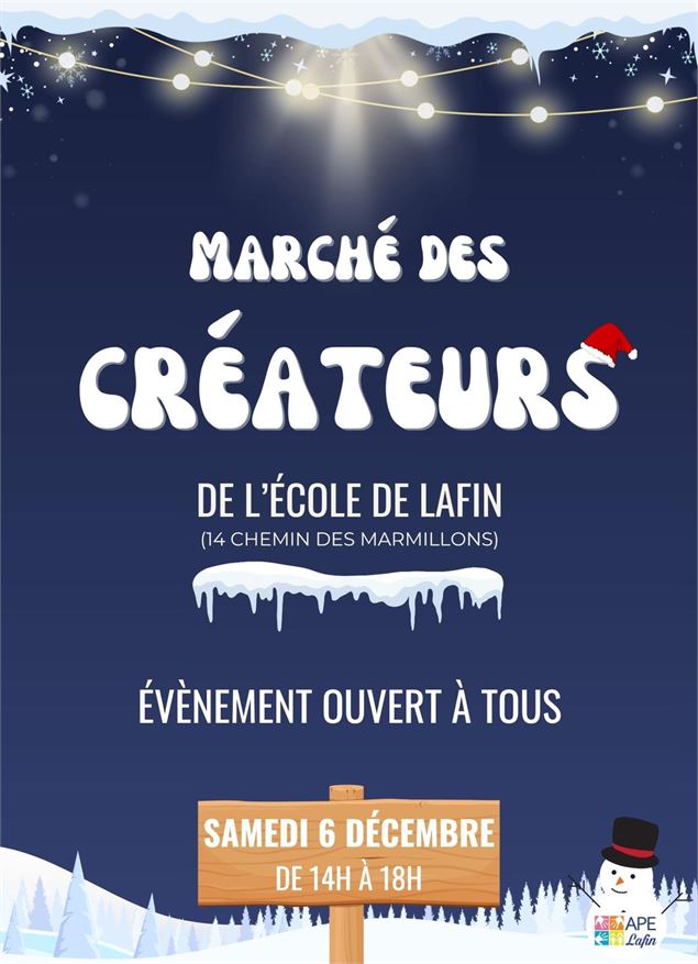 Affiche marché - APE Lafin 