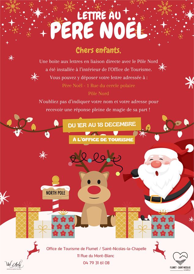 Affiche lettre au Père Noël - OT Flumet/St Nicolas