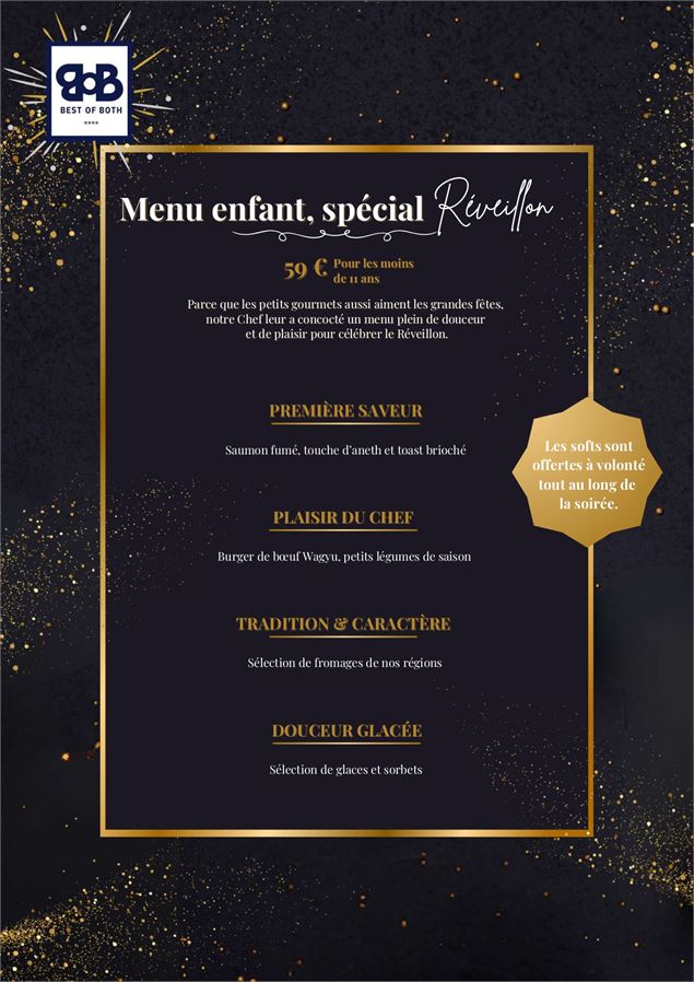Menu un goût de fête pour le Réveillon - Hôtel Best of Both