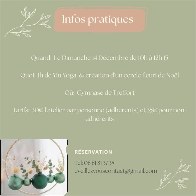 Atelier Yoga et composition florale - affiche