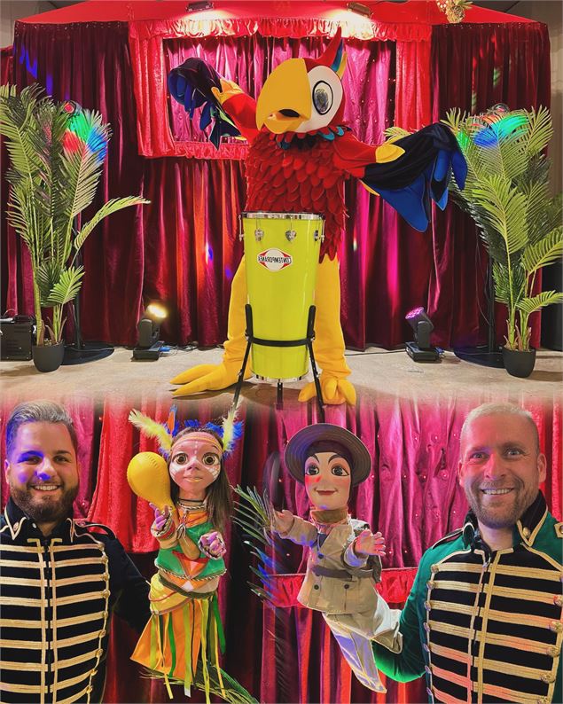 Marionnettes : Guignol Rhône Alpes et Rio le majestueux perroquet - Rr guignolrhonealpes