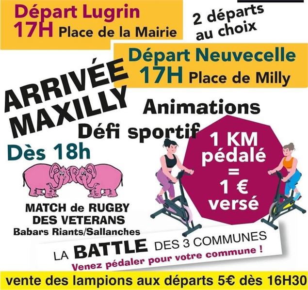 Balade aux lampions - arrivée au marché de Noël de Maxilly - Vivons Lugrin