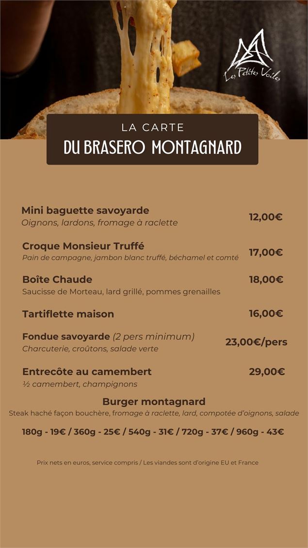 Brasero Montagnard - Restaurant Les Petites Voiles