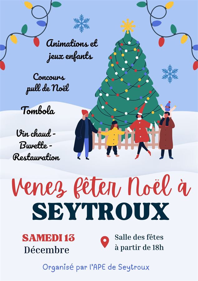 Affiche noël à Seytroux 2025. - OT Vallée d'Aulps