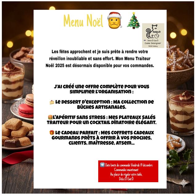 Menu de Noël - Delicîo Gatô_Valleiry - Delicîo Gatô