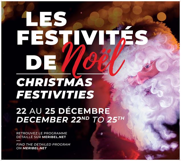 Descente aux flambeaux de Noël des moniteurs ESF avec feu d'artifice_Méribel