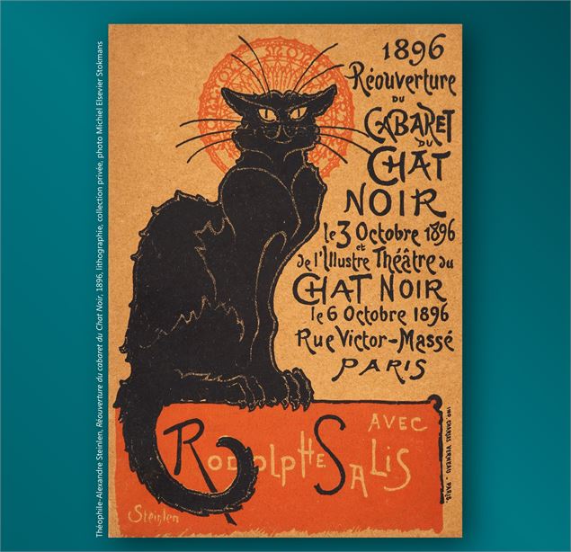 Théophile-Alexandre Steinlen, Réouverture du Cabaret du Chat Noir, 1896, lithographie - coll. privée
