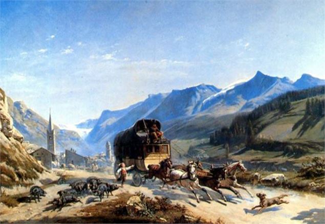 Lanslebourg à l'époque des diligences - Fabien Gravier