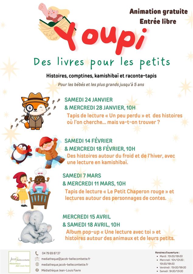Youpi, des livres pour les petits !_Jacob-Bellecombette - Bibliothèque louis favre