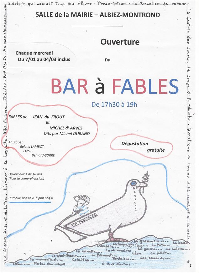 Affiche Fables hiver 2025-2026 - Michel Durand