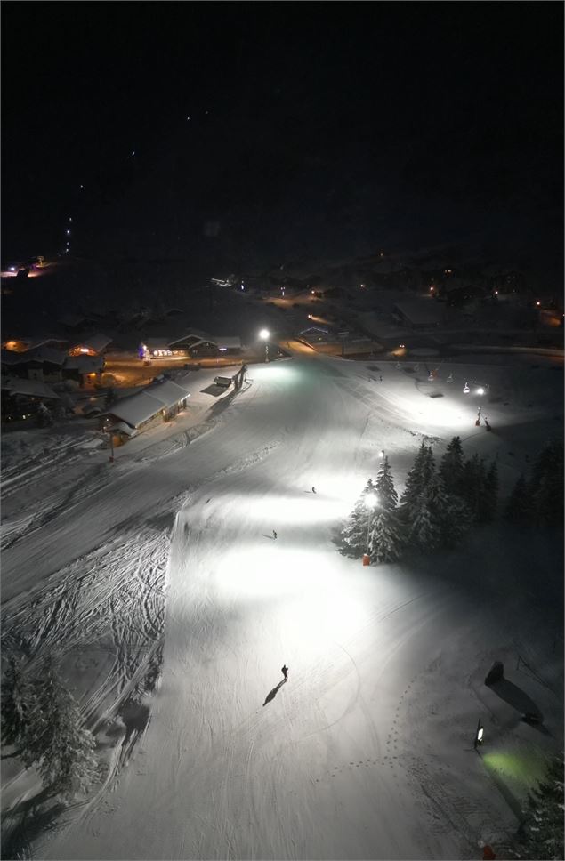 Piste de ski de nuit éclairée - Marie Anselme Martin