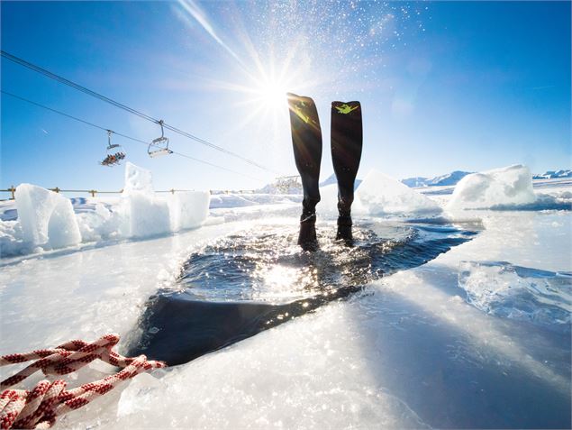 palmes de plongée sous glace - D. Cuvelier