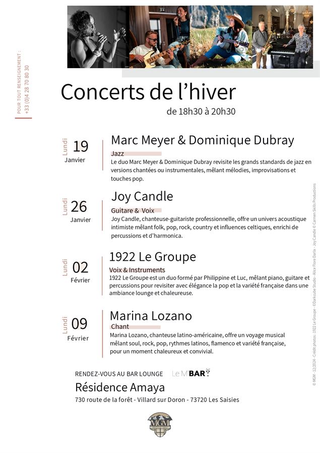 Soirées artistes Amaya_Les Saisies